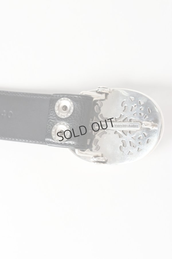 画像4: {SOLD}★海外買付 新品 インボイス付 CHROME HEARTS クロムハーツ クラシックオーバルクロスバックルベルト1.5{-BES} (4)