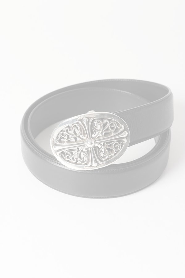 画像6:   CHROME HEARTS クロムハーツ クラシックオーバルクロスバックルベルト1.5 {-BES}  :CH202501-07-BLK-F  (6)