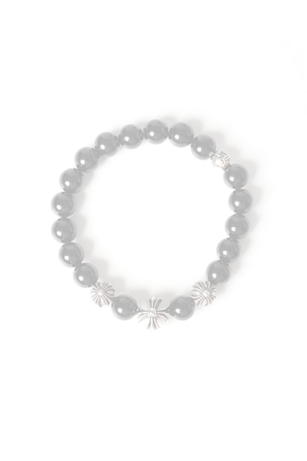 画像1:  {SOLD} CHROME HEARTS クロムハーツ CHプラス ビーズブレスレット {-BES}  :CH202501-09-BLK-F  (1)