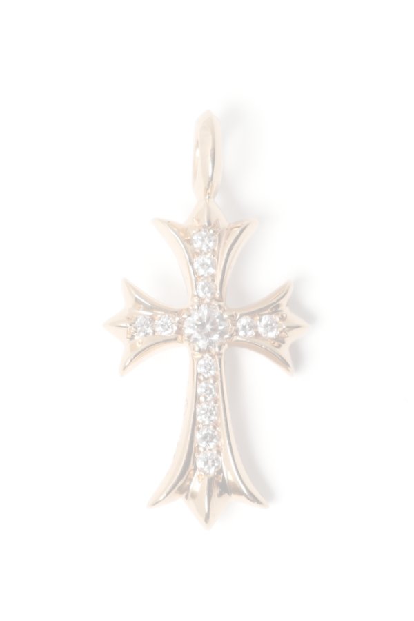画像1:   CHROME HEARTS クロムハーツ CHARM-TINY CH CROSS／タイニーCHクロス パヴェダイヤチャーム ゴールド {-BES}  :CH202501-12-GLD-F  (1)