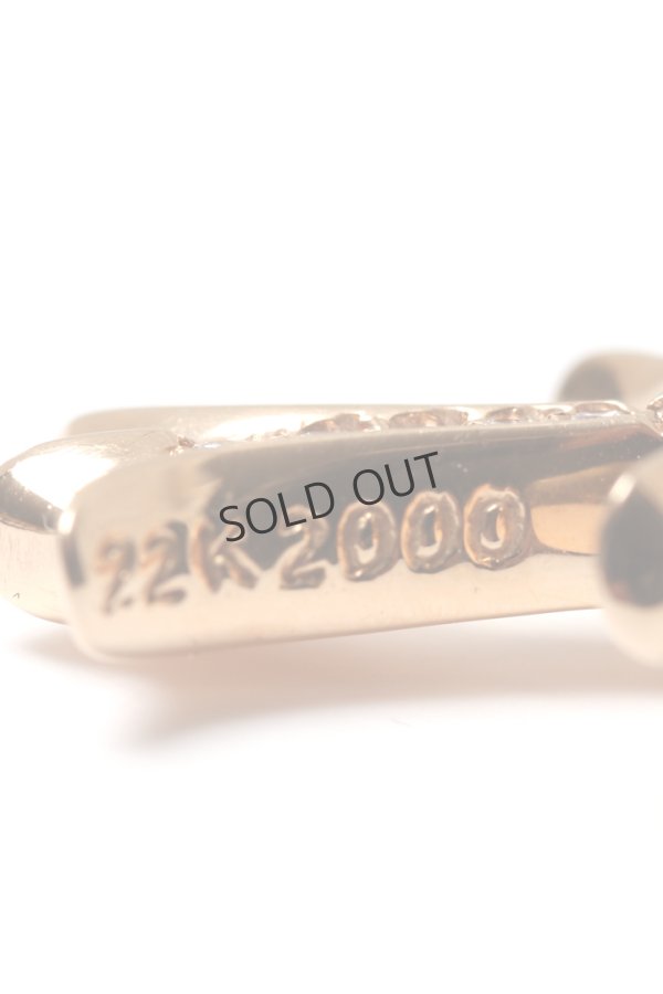 画像4: {SOLD}★海外買付 新品 インボイス付 CHROME HEARTS クロムハーツ CHARM-TINY CH CROSS／タイニーCHクロス パヴェダイヤチャーム ゴールド{-BES} (4)