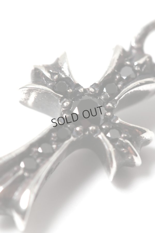 画像4: {SOLD}★海外買付 新品 インボイス付 CHROME HEARTS クロムハーツ CHクロス ベビーファット パヴェブラックダイヤチャーム シルバー{-BES} (4)