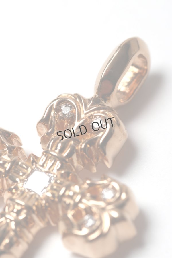 画像2: {SOLD}★海外買付 新品 インボイス付 CHROME HEARTS クロムハーツ フィリグリークロス パヴェダイヤモンドチャーム ゴールド{-BES} (2)