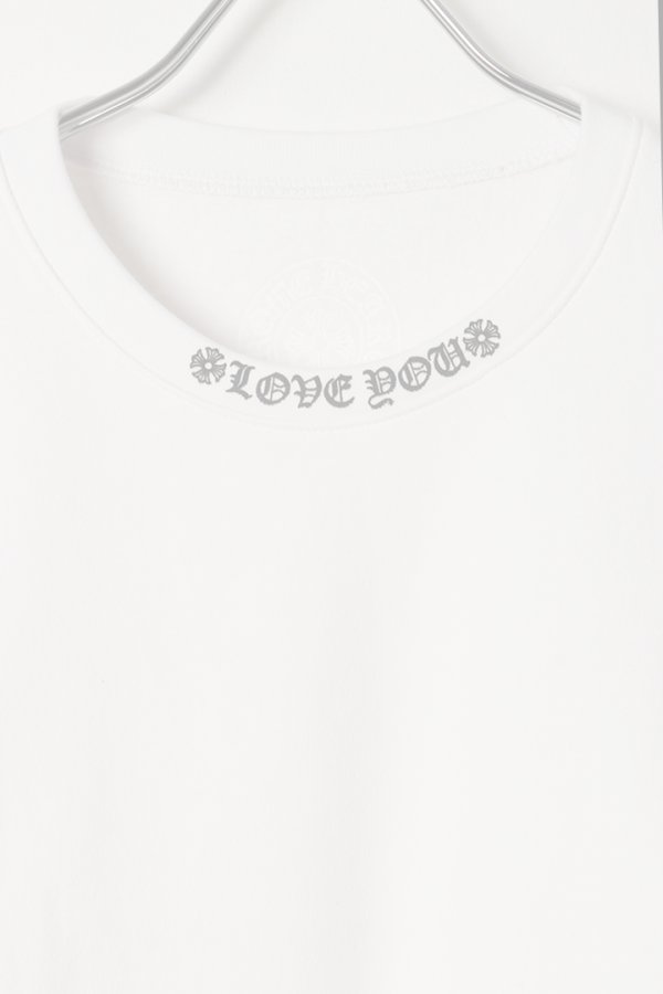 画像2:   CHROME HEARTS クロムハーツ フローラル クロス CHハート LOVE YOU クルーネック スウェットシャツ {-BES}  :CH202505-03-WHT  (2)