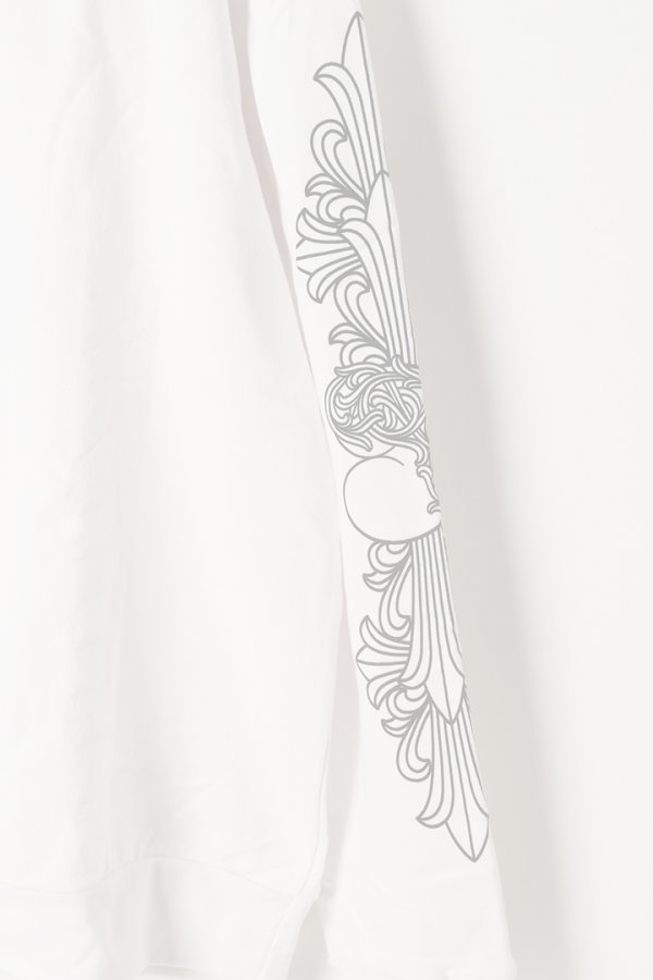 画像4:   CHROME HEARTS クロムハーツ フローラル クロス CHハート LOVE YOU クルーネック スウェットシャツ {-BES}  :CH202505-03-WHT  (4)