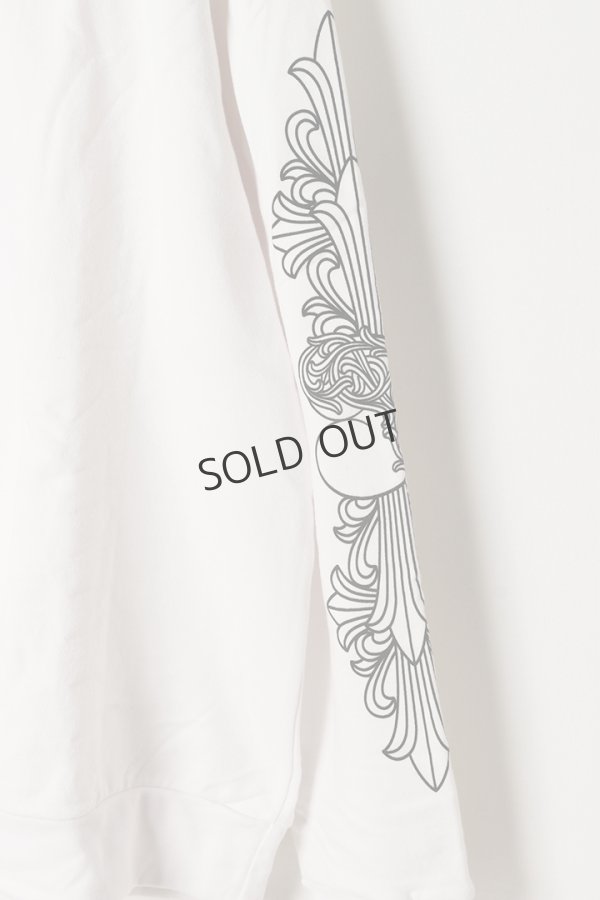画像4: {SOLD}★新品 CHROME HEARTS クロムハーツ フローラル クロス CHハート LOVE YOU クルーネック スウェットシャツ{-BES} (4)