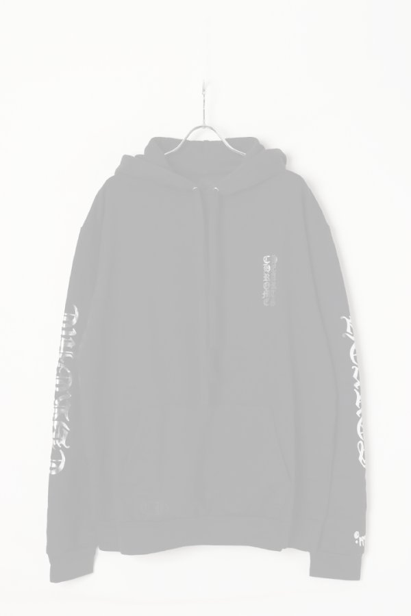 画像2:   CHROME HEARTS クロムハーツ 1988オンライン限定袖ロゴプリントプルオーバーパーカー {-BEA}  :CH202508-01-BLK  (2)
