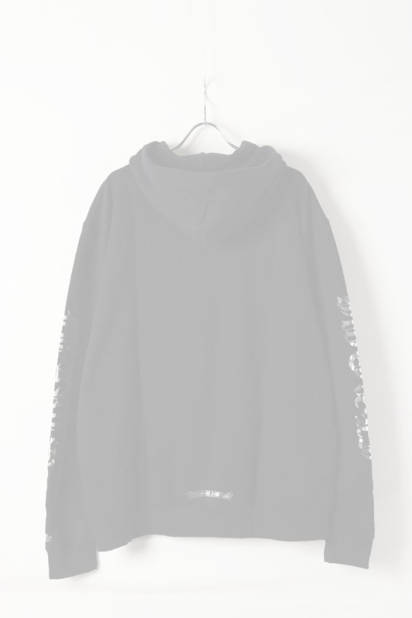 画像3:   CHROME HEARTS クロムハーツ 1988オンライン限定袖ロゴプリントプルオーバーパーカー {-BEA}  :CH202508-01-BLK  (3)