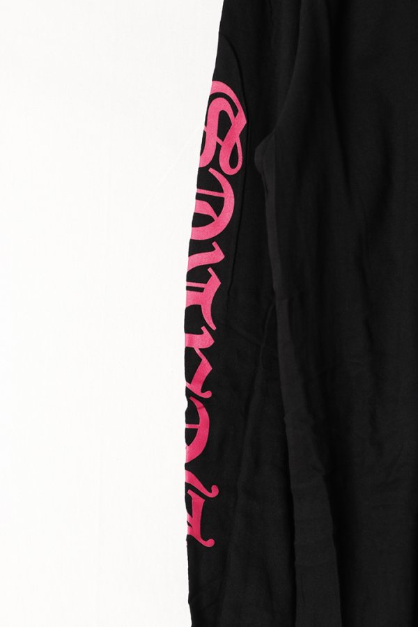 画像8: CHROME HEARTS ロングスリーブ ポケットクルーネックTシャツ ブラック×ピンク{-BEA} (8)