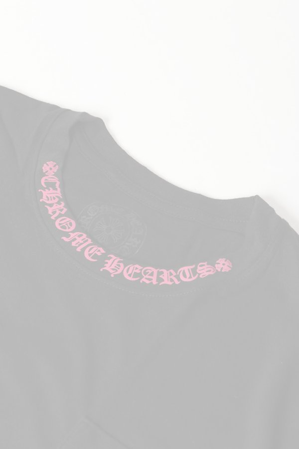 画像9:  {SOLD} CHROME HEARTS ロングスリーブ ポケットクルーネックTシャツ ブラック×ピンク {-BEA}  :CH202510-01-BLK  (9)