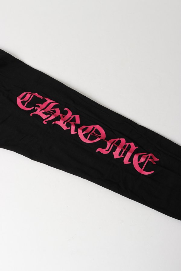 画像13: CHROME HEARTS ロングスリーブ ポケットクルーネックTシャツ ブラック×ピンク{-BEA} (13)