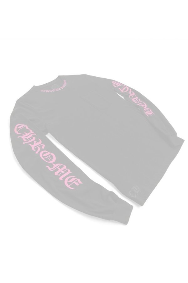 画像15:  {SOLD} CHROME HEARTS ロングスリーブ ポケットクルーネックTシャツ ブラック×ピンク {-BEA}  :CH202510-01-BLK  (15)