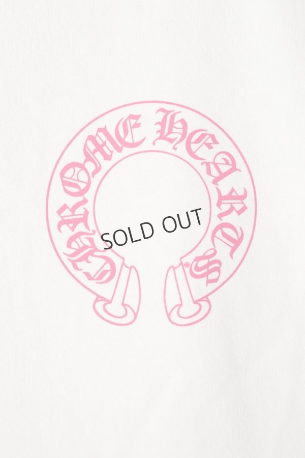 画像3: {SOLD}★新品 インボイス付 CHROME HEARTS クロムハーツ ピンクホースシュー フローラルスリーブ プルオーバーパーカー Pink Horseshoe Floral Sleeve Pullover Hoodie{408152701WHTLRG01R-BEA} (3)