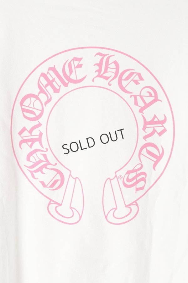 画像7: {SOLD}★新品 インボイス付 CHROME HEARTS クロムハーツ ピンクホースシュー フローラルスリーブ プルオーバーパーカー Pink Horseshoe Floral Sleeve Pullover Hoodie{408152701WHTLRG01R-BEA} (7)