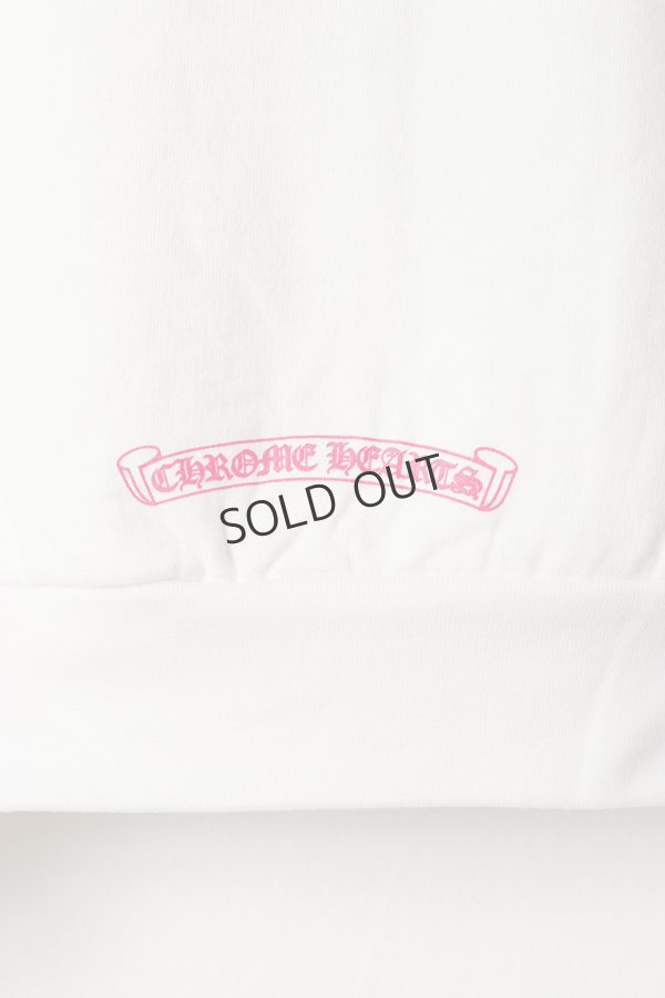 画像8: {SOLD}★新品 インボイス付 CHROME HEARTS クロムハーツ ピンクホースシュー フローラルスリーブ プルオーバーパーカー Pink Horseshoe Floral Sleeve Pullover Hoodie{408152701WHTLRG01R-BEA} (8)