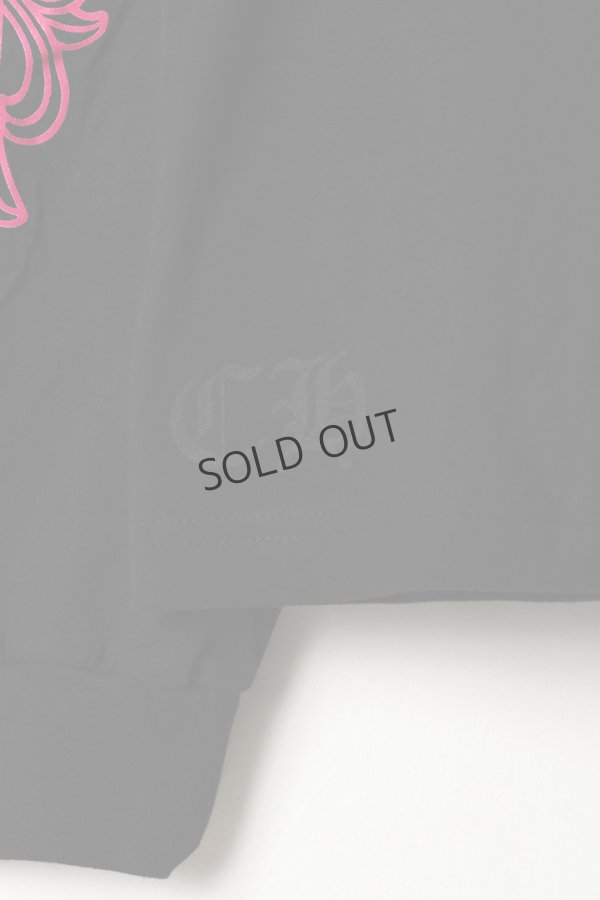 画像6: {SOLD}★新品 CHROME HEARTS クロムハーツ ピンクホースシュー フローラルロングスリーブTシャツ ブラック Pink Horseshoe Floral Long-Sleeve T-Shirt - Black{408129112******01G-BEA} (6)