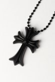 画像2: {SOLD}★新品 インボイス付 CHROME HEARTS クロムハーツ シリコン ラバー CHクロス ボールチェーン ペンダント マットブラック{604175364AHWXXX445-BEA} (2)