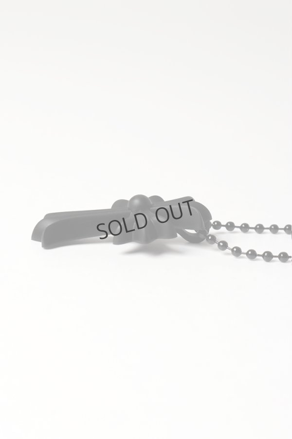 画像3: {SOLD}★新品 インボイス付 CHROME HEARTS クロムハーツ シリコン ラバー CHクロス ボールチェーン ペンダント マットブラック{604175364AHWXXX445-BEA} (3)
