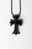 画像4: {SOLD}★新品 インボイス付 CHROME HEARTS クロムハーツ シリコン ラバー CHクロス ボールチェーン ペンダント マットブラック{604175364AHWXXX445-BEA} (4)