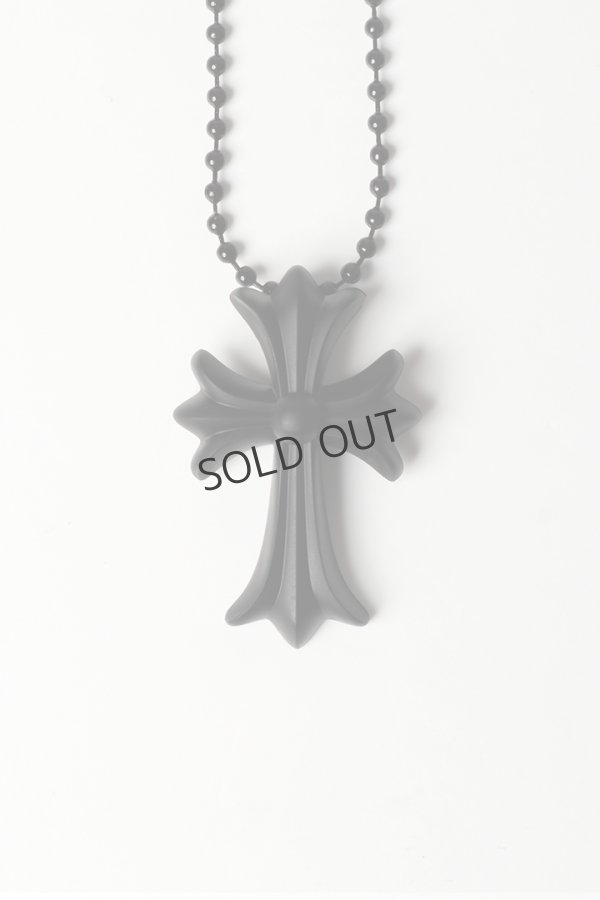 画像4: {SOLD}★新品 インボイス付 CHROME HEARTS クロムハーツ シリコン ラバー CHクロス ボールチェーン ペンダント マットブラック{604175364AHWXXX445-BEA} (4)