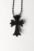 画像5: {SOLD}★新品 インボイス付 CHROME HEARTS クロムハーツ シリコン ラバー CHクロス ボールチェーン ペンダント マットブラック{604175364AHWXXX445-BEA} (5)