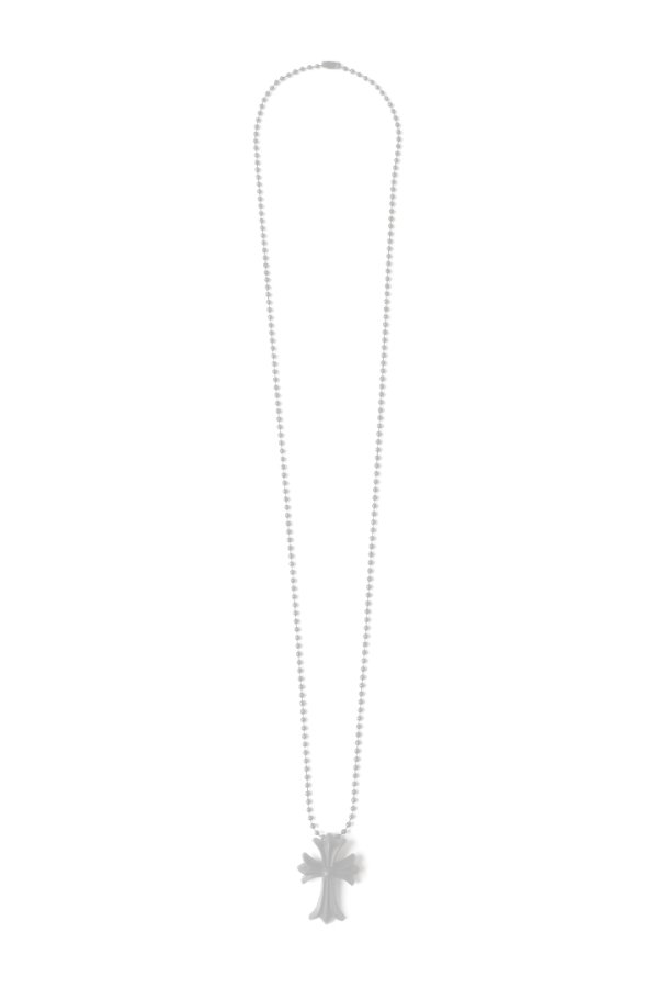 画像6:   CHROME HEARTS クロムハーツ シリコン ラバー CHクロス ボールチェーン ペンダント マットブラック {604175364AHWXXX445-BEA}  :CH202511-06-BLK-F  (6)