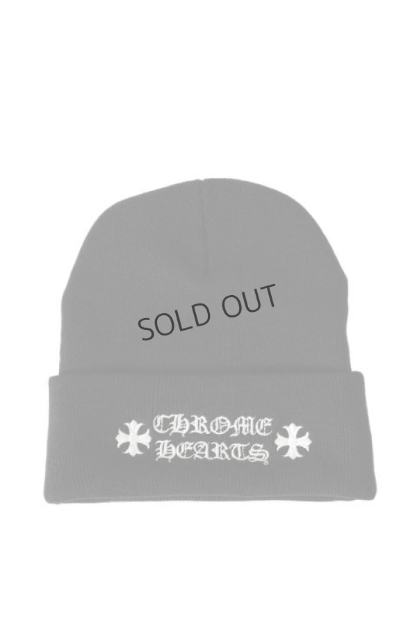 画像1: {SOLD}★新品 インボイス付 CHROME HEARTS クロムハーツ Watch Cap Black{304053702BLKXXX242-BEA} (1)