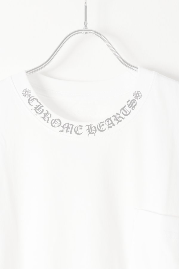 画像2:  {SOLD} CHROME HEARTS クロムハーツ バインダーネックロゴS/S Tシャツ {408129111WHTLRG757-BEA}  :CH202512-03-WHT-L  (2)