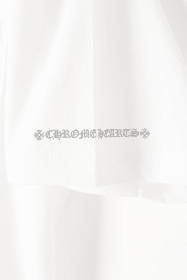 画像4:  {SOLD} CHROME HEARTS クロムハーツ バインダーネックロゴS/S Tシャツ {408129111WHTLRG757-BEA}  :CH202512-03-WHT-L  (4)