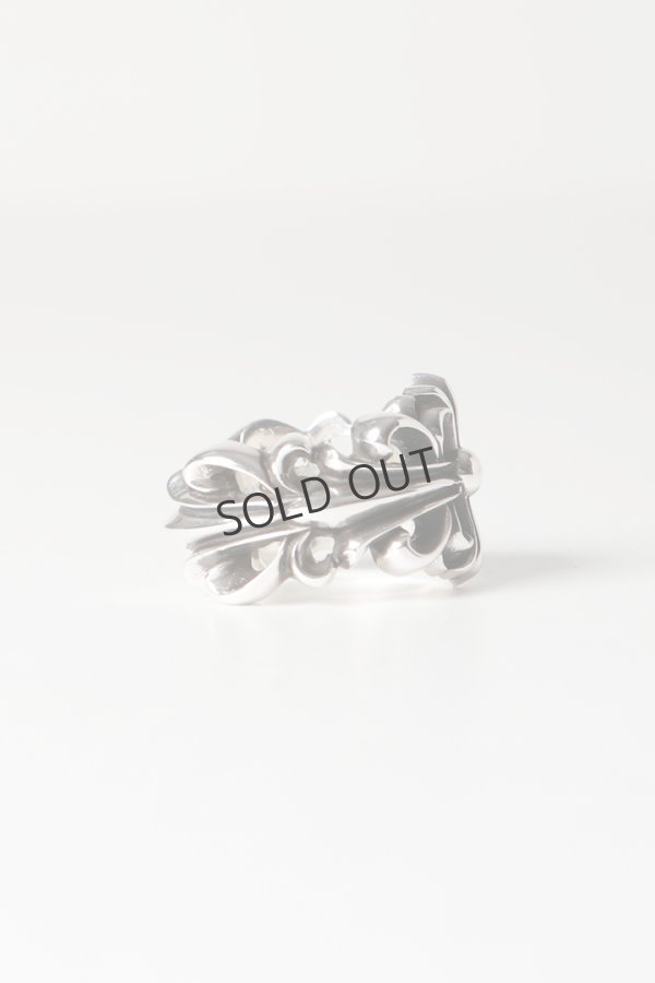 画像4: {SOLD}★新品 インボイス付 CHROME HEARTS クロムハーツ ダブルフローラルクロスリング{207081100SLV090001-BEA} (4)