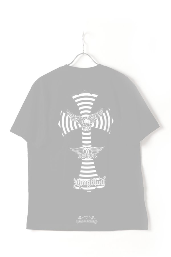 画像1:  {SOLD} CHROME HEARTS  クロムハーツ T-SHRT-FOTI/AS/YB-M-SS PKT CREW／FOTI(フォティ)×エアロ スミス×ヤングブラッド ショートスリーブTシャツ {408219197BLK***01T-BFS}  :CH202601-01-BLK  (1)