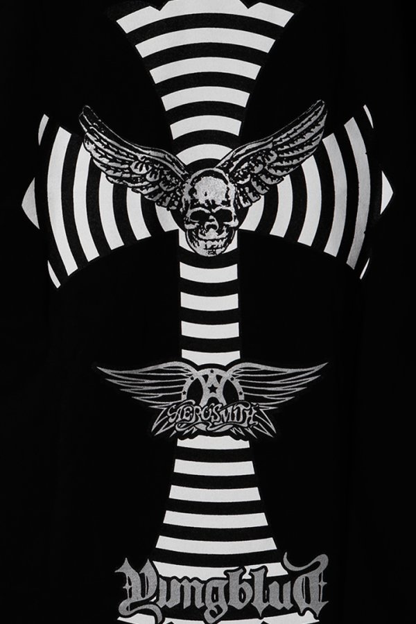 画像3: ★海外買付 新品 インボイス付 CHROME HEARTS  クロムハーツ FOTI(フォティ)×エアロ スミス×ヤングブラッド ショートスリーブTシャツ{408219197BLK***01T-BFS} (3)