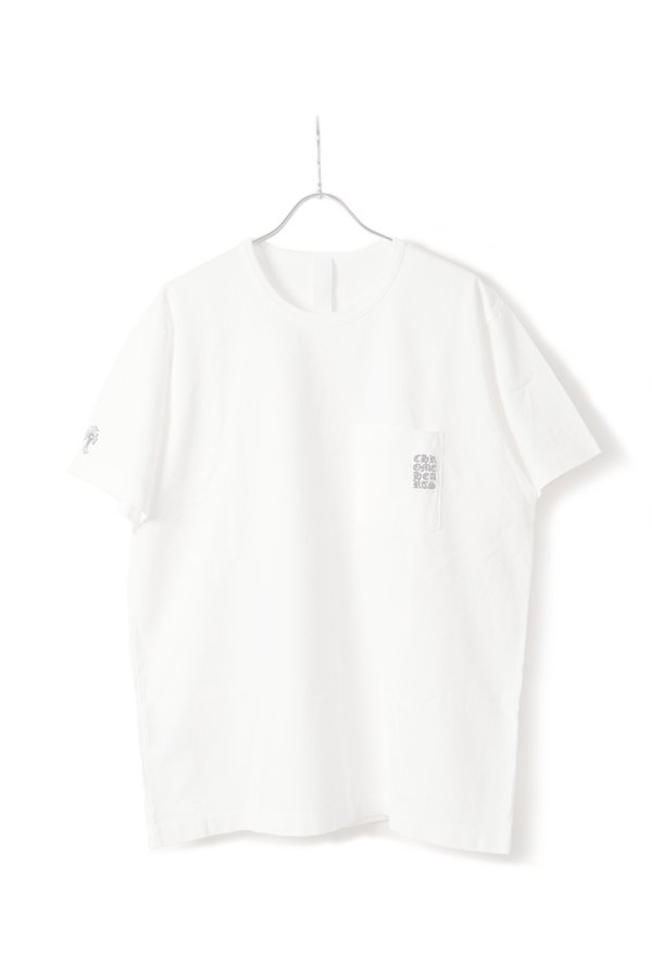 画像1:  {SOLD} CHROME HEARTS  クロムハーツ GRPワイノット ライトワーク ショートスリーブ ポケットTシャツ {417180475WHT***933-BFS}  :CH202601-02-WHT  (1)
