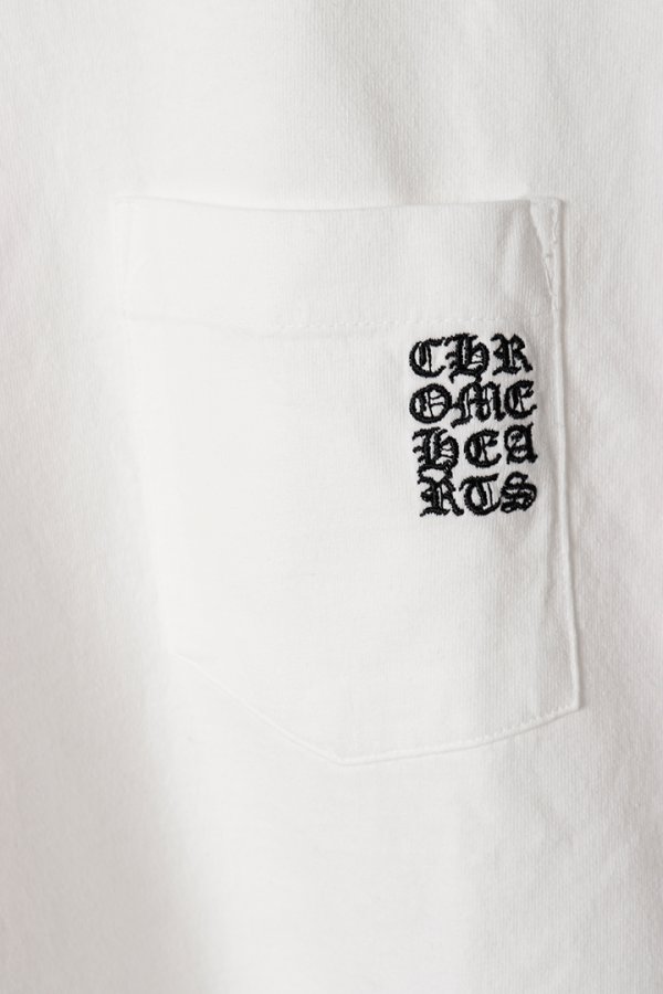 画像3: ★海外買付 新品 インボイス付 CHROME HEARTS  クロムハーツ GRPワイノット ライトワーク ショートスリーブ ポケットTシャツ{417180475WHT***933-BFS} (3)