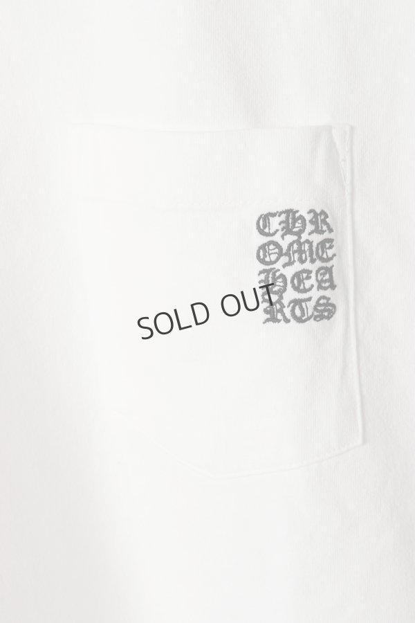 画像3: {SOLD}★海外買付 新品 インボイス付 CHROME HEARTS  クロムハーツ GRPワイノット ライトワーク ショートスリーブ ポケットTシャツ{417180475WHT***933-BFS} (3)