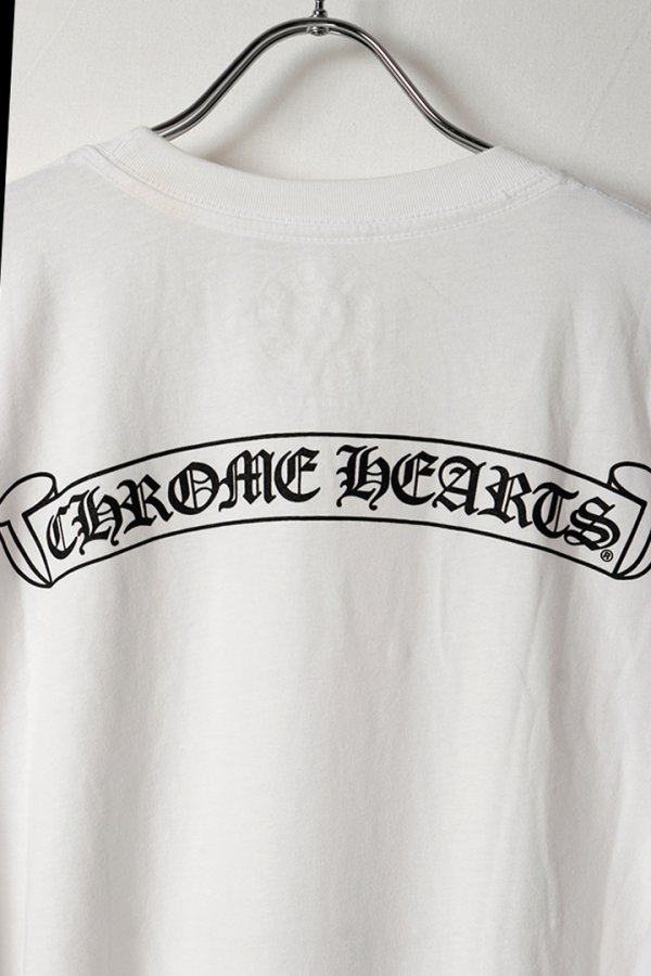 画像7: ★海外買付 新品 インボイス付 CHROME HEARTS  クロムハーツ スクロールラベル ショートスリーブ ポケットTシャツ{408129111WHT***759-BFS} (7)
