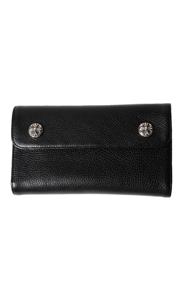 画像1: ★海外買付 新品 インボイス付 CHROME HEARTS  クロムハーツ ウェーブウォレット クロスボタン{302014801A06XXX001-BFS} (1)