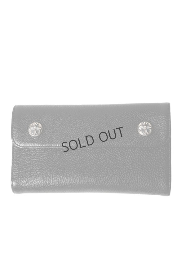 画像1: {SOLD}★海外買付 新品 インボイス付 CHROME HEARTS  クロムハーツ ウェーブウォレット クロスボタン{302014801A06XXX001-BFS} (1)