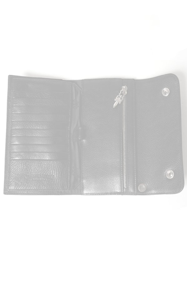 画像5:  {SOLD} CHROME HEARTS  クロムハーツ ウェーブウォレット クロスボタン {302014801A06XXX001-BFS}  :CH202601-13-BLK-F  (5)