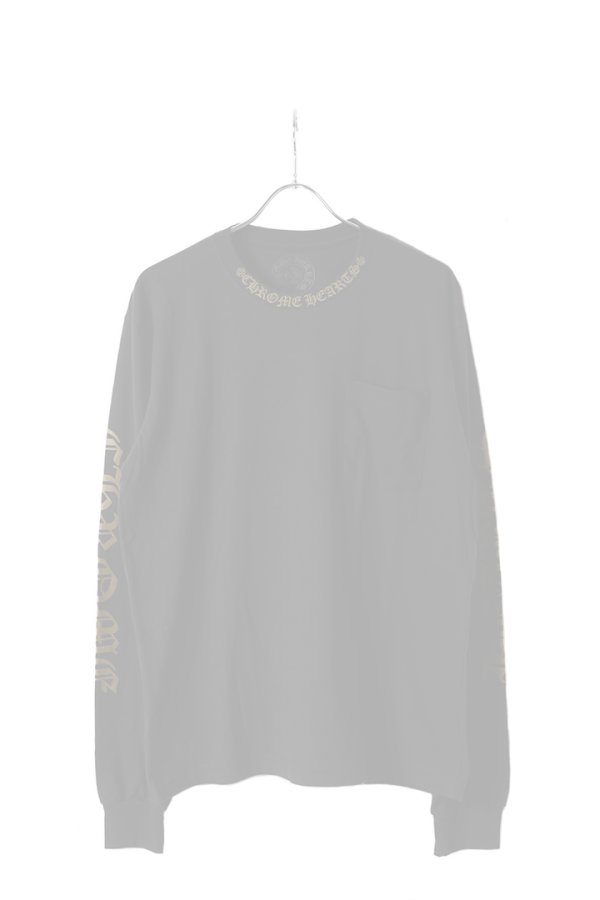 画像1:  {SOLD} CHROME HEARTS クロムハーツ アーミーグリーンネックロゴ/アームロゴ ロングスリーブTシャツ {-BFS}  :CH202603-04-BLK-L  (1)