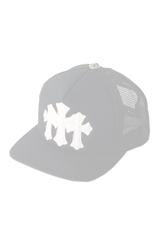 画像1:   CHROME HEARTS クロムハーツ 3セメタリークロスハラコパッチ トラッカーメッシュキャップ {-BFS}  :CH202603-06-BLK-F  (1)