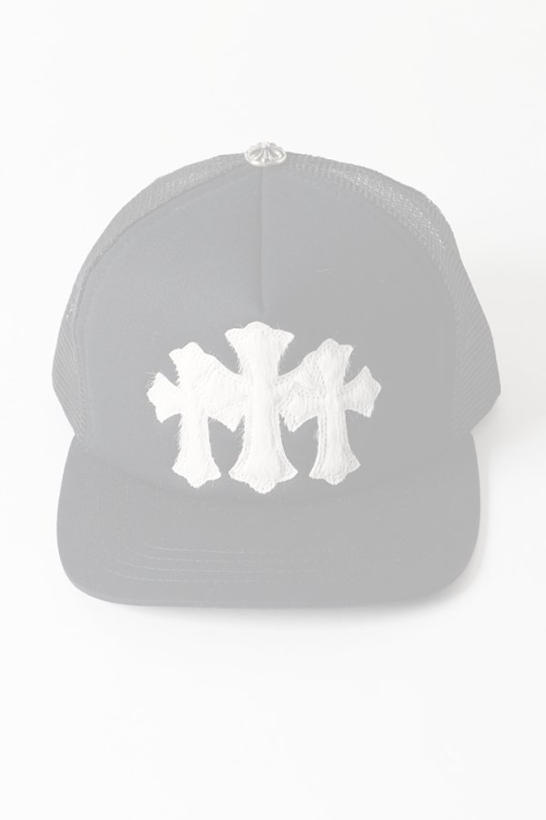 画像2:   CHROME HEARTS クロムハーツ 3セメタリークロスハラコパッチ トラッカーメッシュキャップ {-BFS}  :CH202603-06-BLK-F  (2)