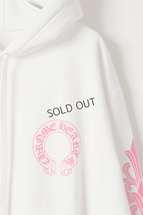 画像3: {SOLD}CHROME HEARTS クロムハーツ ピンクホースシュー/フローラルクロス プルオーバーパーカー{-BFS} (3)