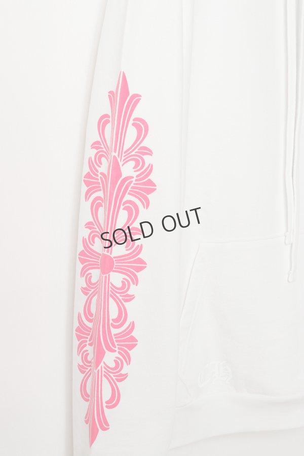 画像4: {SOLD}CHROME HEARTS クロムハーツ ピンクホースシュー/フローラルクロス プルオーバーパーカー{-BFS} (4)