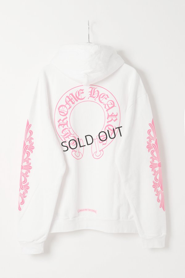 画像6: {SOLD}CHROME HEARTS クロムハーツ ピンクホースシュー/フローラルクロス プルオーバーパーカー{-BFS} (6)