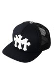 画像1: CHROME HEARTS クロムハーツ 3セメタリークロス パッチ トラッカーメッシュキャップ{-BFS} (1)