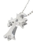 画像1: CHROME HEARTS クロムハーツ クリアーシリコンCHクロス ボールチェーン ネックレス{-BFS} (1)