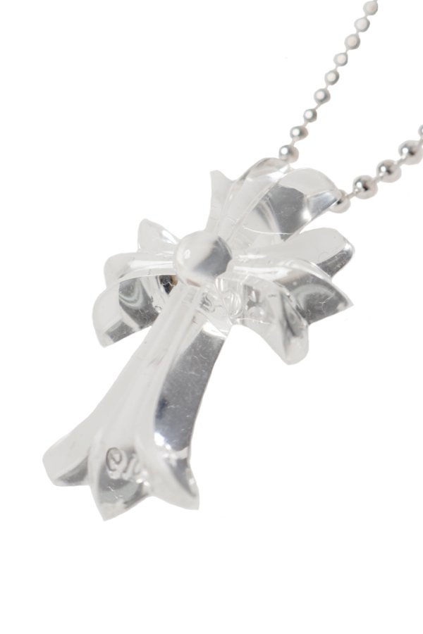画像1: CHROME HEARTS クロムハーツ クリアーシリコンCHクロス ボールチェーン ネックレス{-BFS} (1)