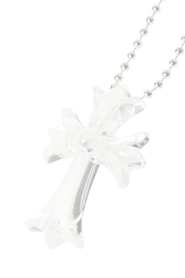 画像1:   CHROME HEARTS クロムハーツ クリアーシリコンCHクロス ボールチェーン ネックレス {-BFS}  :CH202604-04-CLR-F  (1)