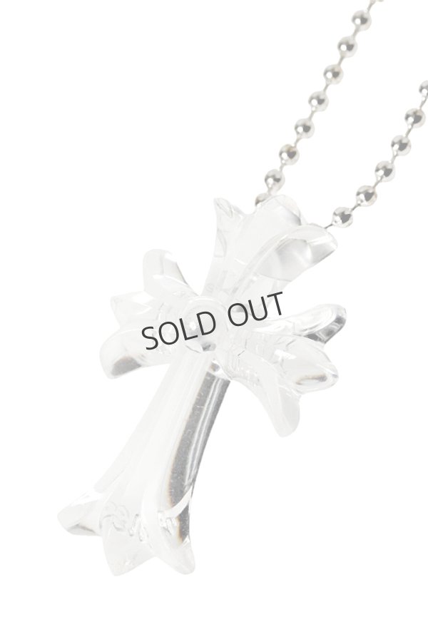 画像1: {SOLD}CHROME HEARTS クロムハーツ クリアーシリコンCHクロス ボールチェーン ネックレス{-BFS} (1)